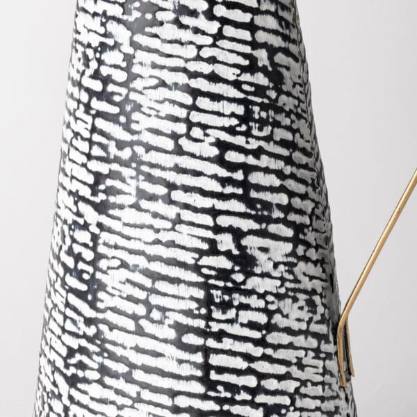 Petite Black And White Textured Jug Vase - Image 6