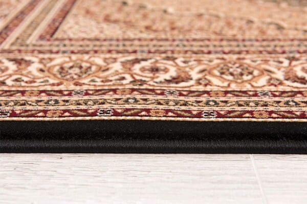 7' x 9' Black and Beige Medallion Area Rug - Image 6