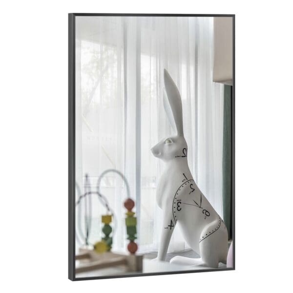 Black Rectangular Wall Mirror - Image 3