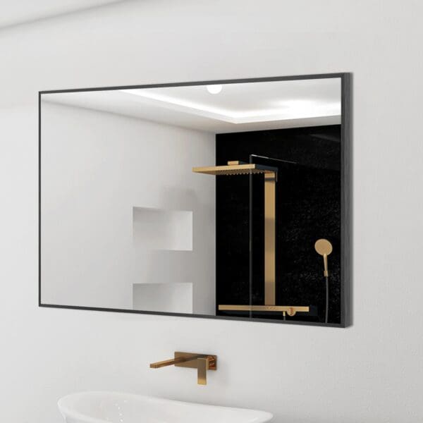 Black Rectangular Wall Mirror - Image 4