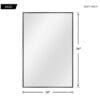 Black Rectangular Wall Mirror - Image 5