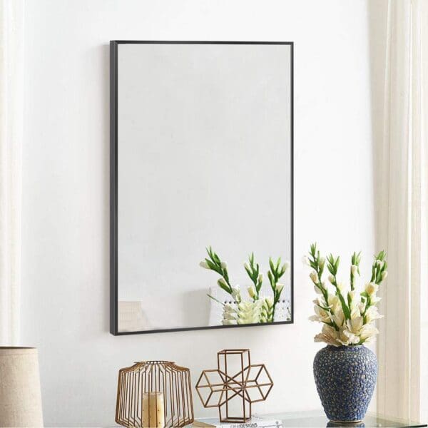 Black Rectangular Wall Mirror - Image 6