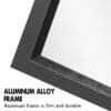 Black Rectangular Wall Mirror - Image 7