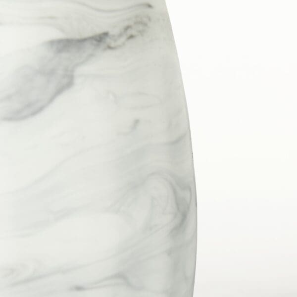 8" Gray and Cream Marble Design Glass Vase - Image 7