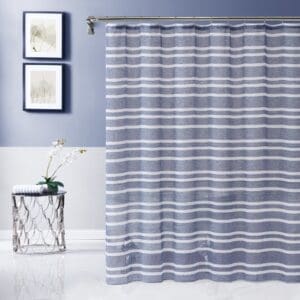 Striped Shower Curtain - Navy & White