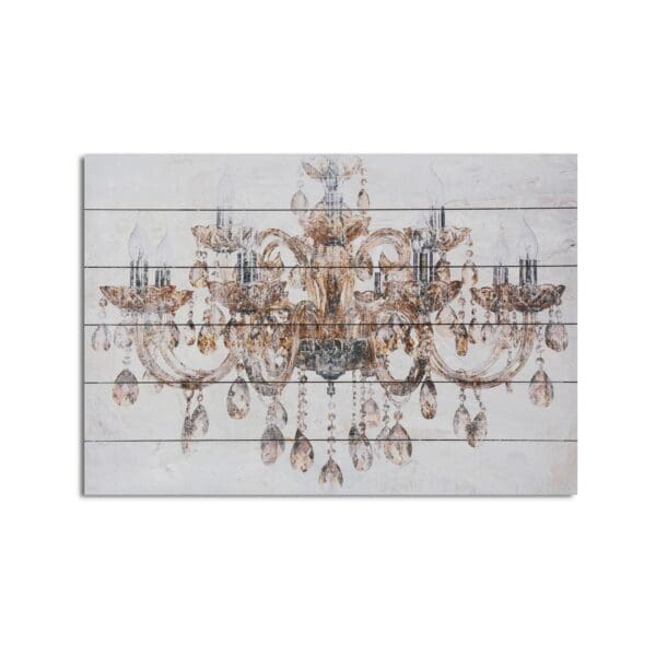 Luxurious Vintage Chandelier Unframed Graphic Wall Art - Image 2