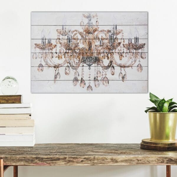 Luxurious Vintage Chandelier Unframed Graphic Wall Art - Image 5