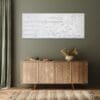 Monochrome Grey Leaves Print Wood Plank Wall Art - Image 4