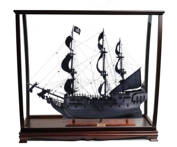 39" Black Black Pearl Pirate Table Top Display Boat Hand Painted Decorative Boat - Image 2