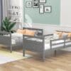 Gray Twin Over Full Size Bunk Bed - Image 6
