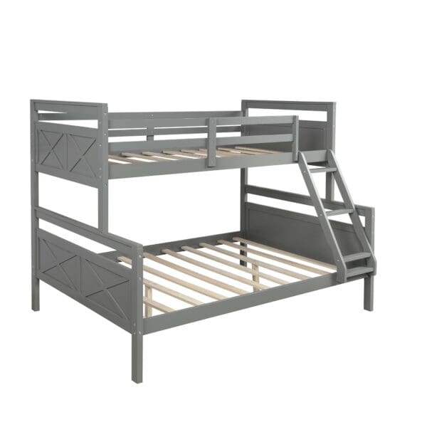 Gray Twin Over Full Size Bunk Bed - Image 7