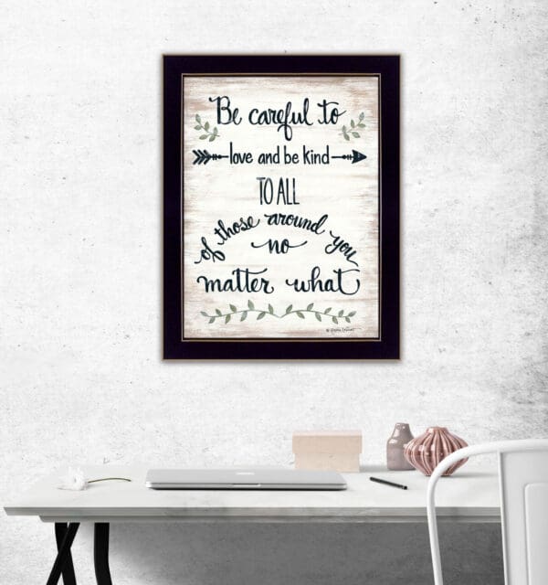 Be Careful 2 Black Framed Print Wall Art - Image 6