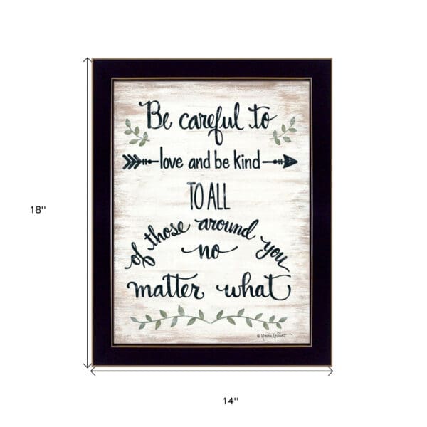 Be Careful 2 Black Framed Print Wall Art - Image 7