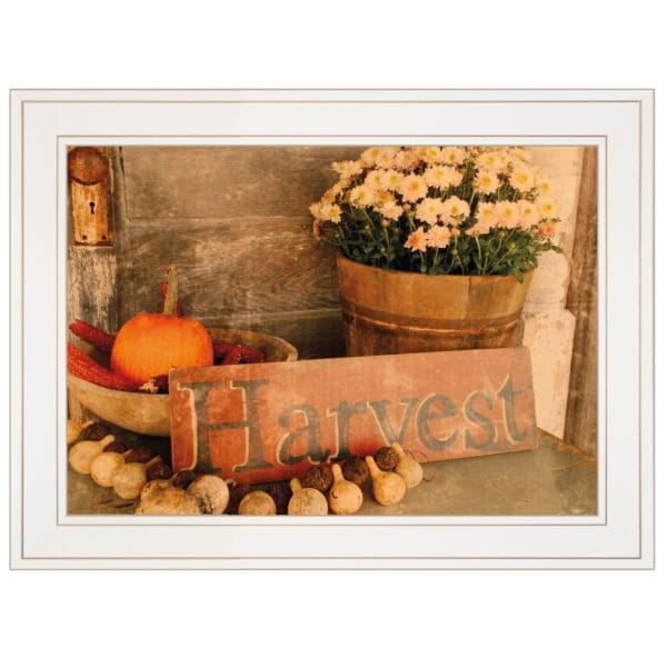 Autumn's Pumpkin Harvest White Framed Print Wall Art - Image 2