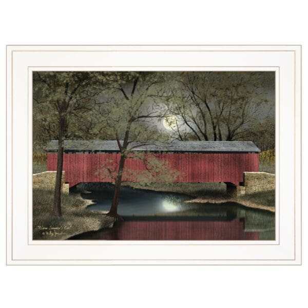 Warm Summers Eve 1 White Framed Print Wall Art - Image 2