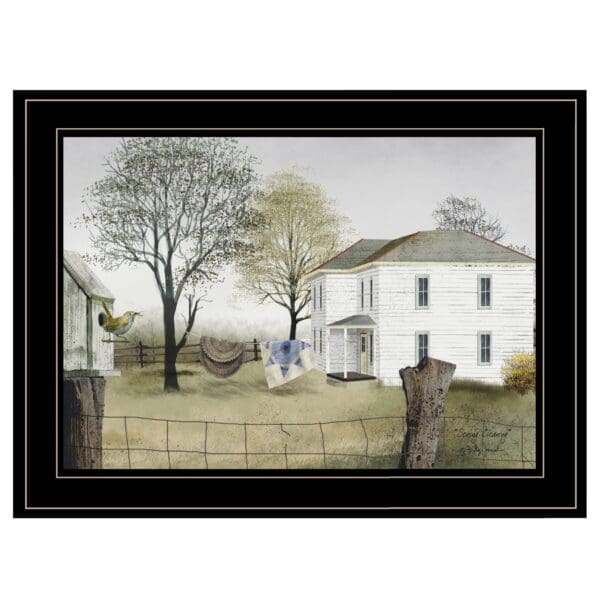 Spring Cleaning 2 Black Framed Print Wall Art