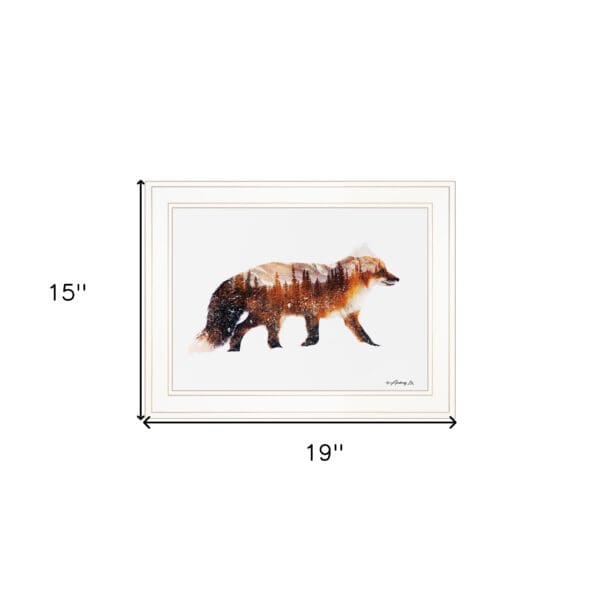 Arctic Red Fox 1 White Framed Print Wall Art - Image 5