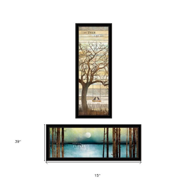 Set Of Two I Met You Or Living Your Dreams 1 Black Framed Print Wall Art - Image 5