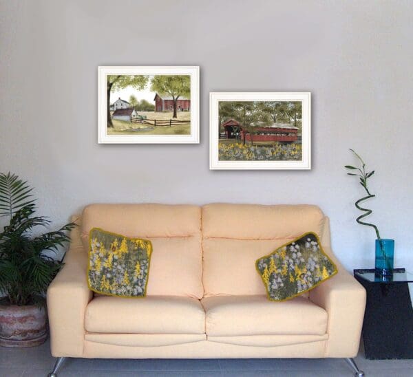 Set Of Two The Spring House 1 White Framed Print Wall Art - Image 3