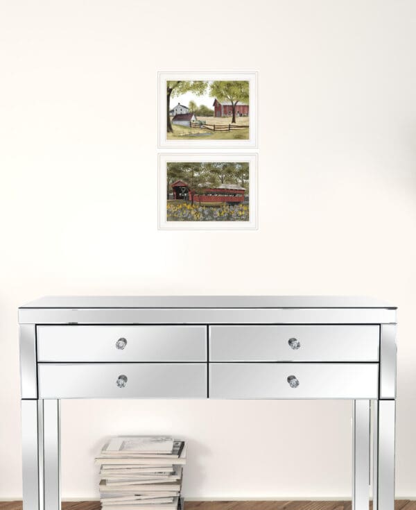 Set Of Two The Spring House 1 White Framed Print Wall Art - Image 6