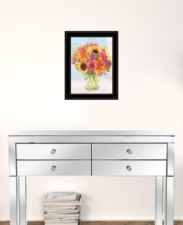 Vases With Flowers 1 Black Framed Print Wall Art - Image 6