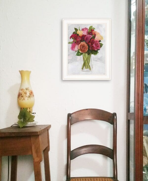 Vases With Flowers II 1 White Framed Print Wall Art - Image 3