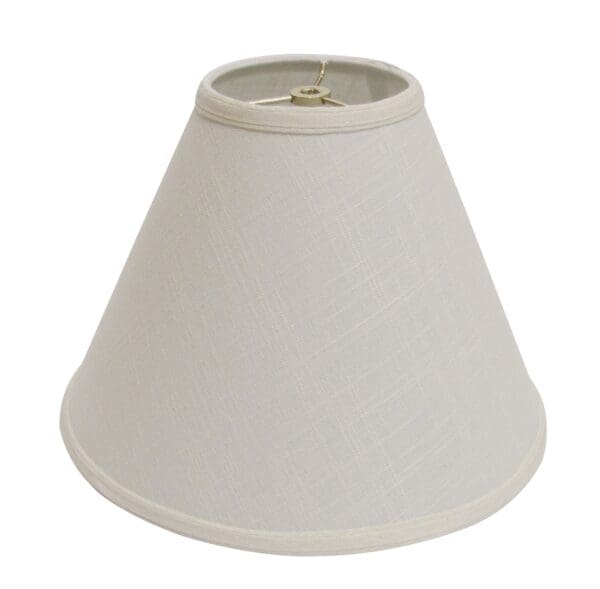 19" Off White Deep Cone Slanted Linen Lampshade - Image 2