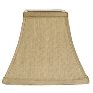 8" Pale Brown Square Bell No Slub Lampshade