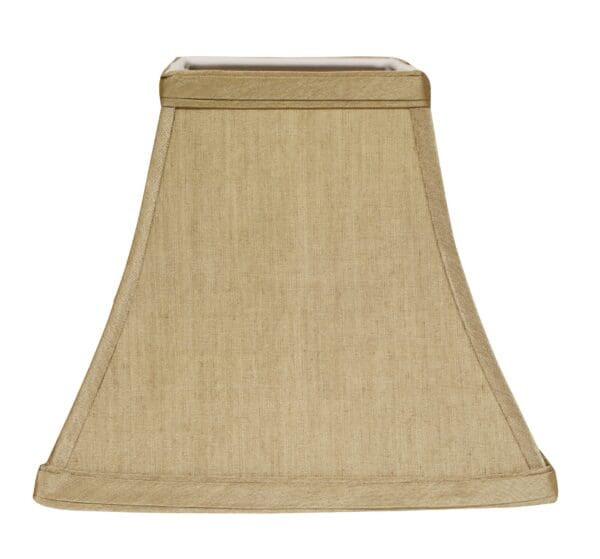 8" Pale Brown Square Bell No Slub Lampshade - Image 2