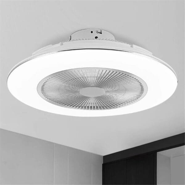 White Stylish LED Ceiling Lamp And Fan - Image 7