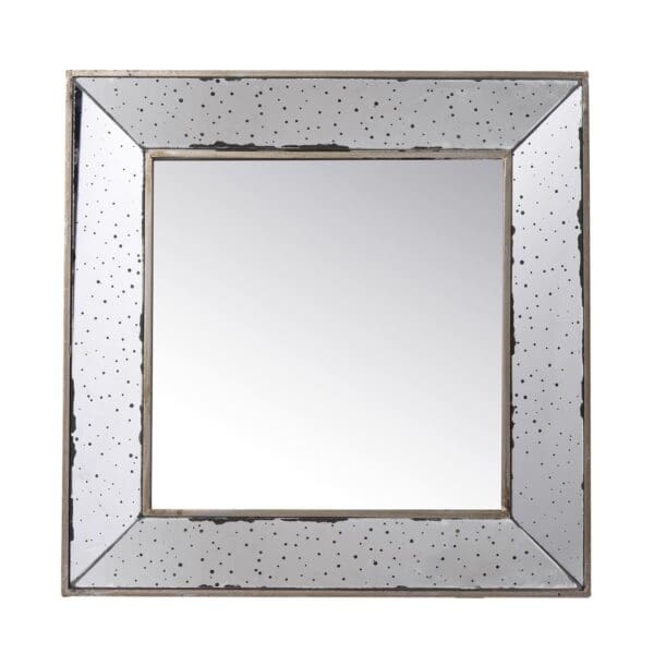 18"  Wall Mounted Vintage Style Glass Frame Accent Mirror - Image 2