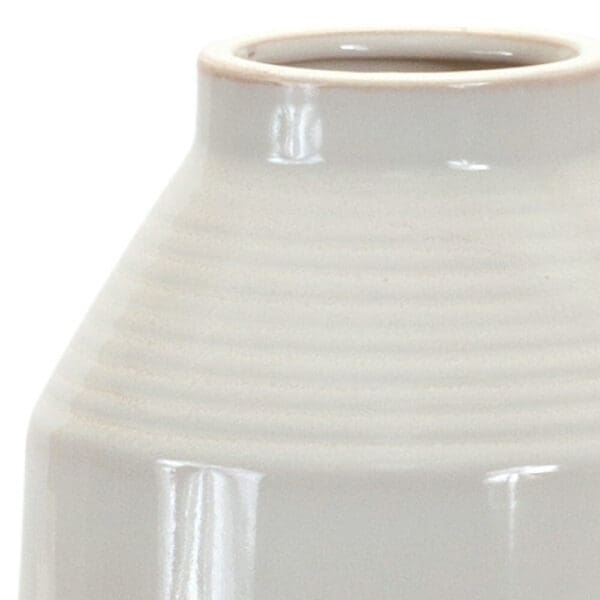 14.75" Terracotta White Round Table vase - Image 5