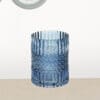 8" Crystal Glass Blue Round Table vase - Image 3