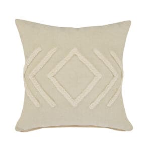 Geometric 100% Cotton Pillow - 20" x 20", Birch & White