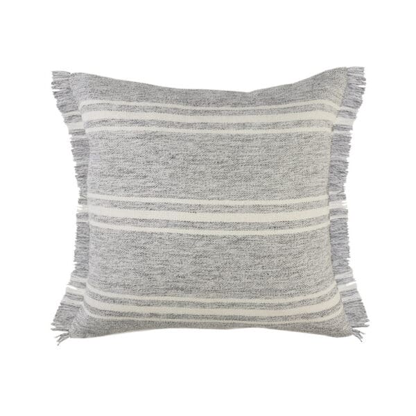 Geometric Indoor/Outdoor Pillow - 24" x 24", Gray - Image 2