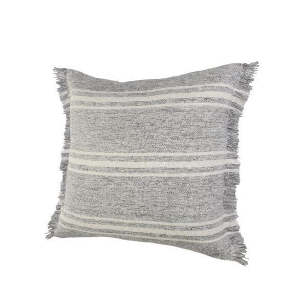 Geometric Indoor/Outdoor Pillow - 24" x 24", Gray - Image 3