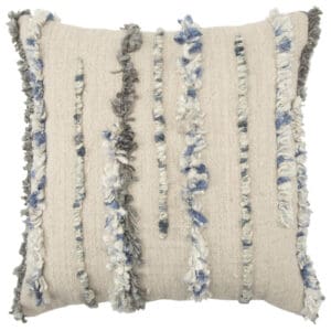 Natural 100% Cotton Striped Pillow - 20" x 20"