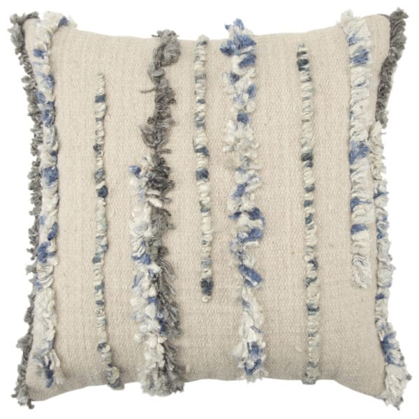 Natural 100% Cotton Striped Pillow - 20" x 20"