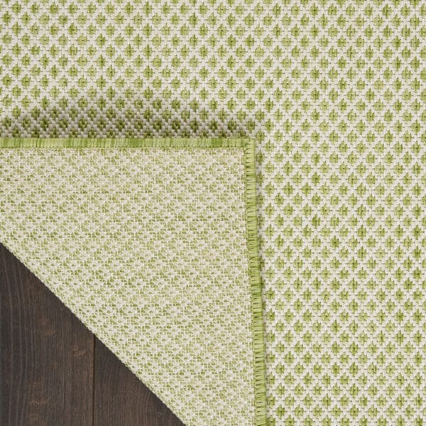 5' X 7' Green Geometric Power Loom Area Rug - Image 4