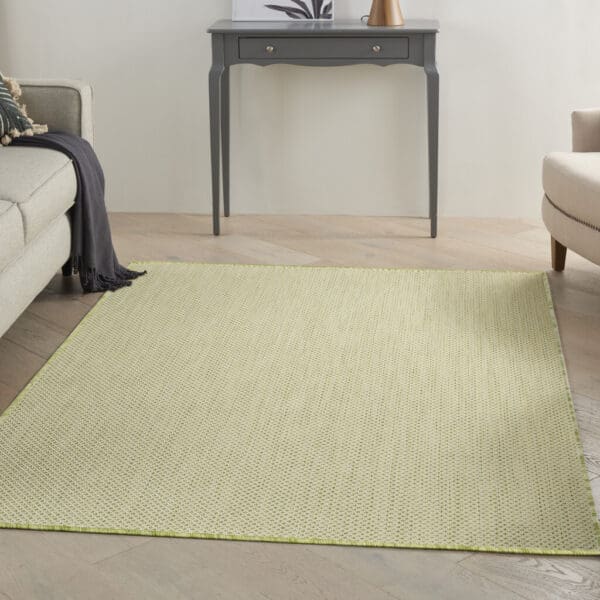 5' X 7' Green Geometric Power Loom Area Rug - Image 5