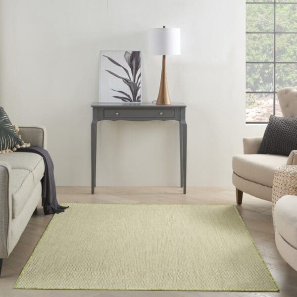 5' X 7' Green Geometric Power Loom Area Rug - Image 6