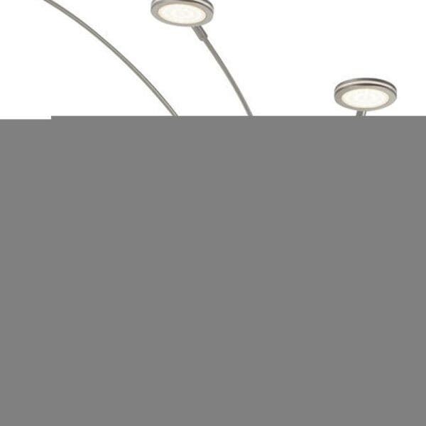 72" Nickel Five Light Led Arc Floor Lamp - Image 5