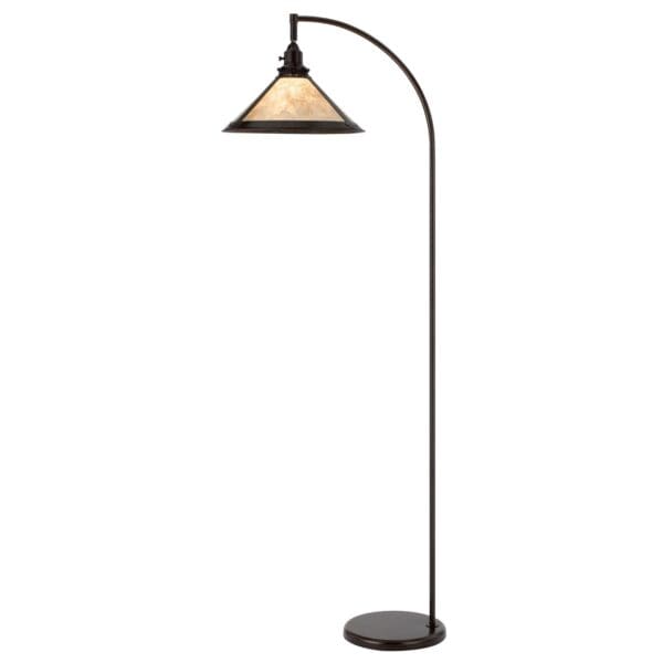 65" Bronze Traditional Shaped Floor Lamp With White Empire Shade - Image 2