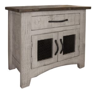 27" Gray One Drawer Nightstand