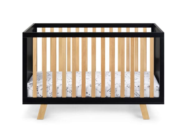 Black Solid and Manufactured Wood Standard Three In One Convertible Crib - Image 2