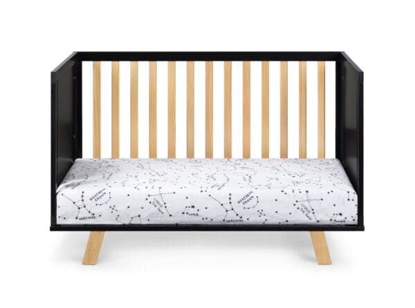 Black Solid and Manufactured Wood Standard Three In One Convertible Crib - Image 6