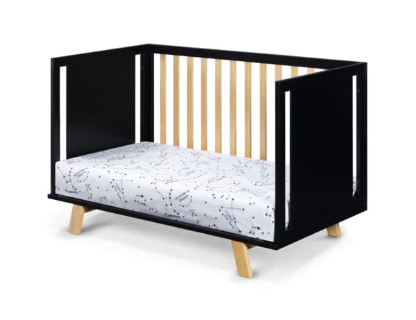 Black Solid and Manufactured Wood Standard Three In One Convertible Crib - Image 7