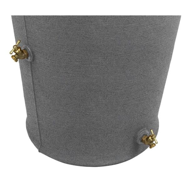 Dark Grey Granite 50-Gallon Plastic Urn Rain Barrel with Planter Top - Image 3