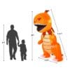 Halloween Inflatable Pumpkin-Head Dinosaur - 8 ft tall - Image 4