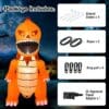 Halloween Inflatable Pumpkin-Head Dinosaur - 8 ft tall - Image 5